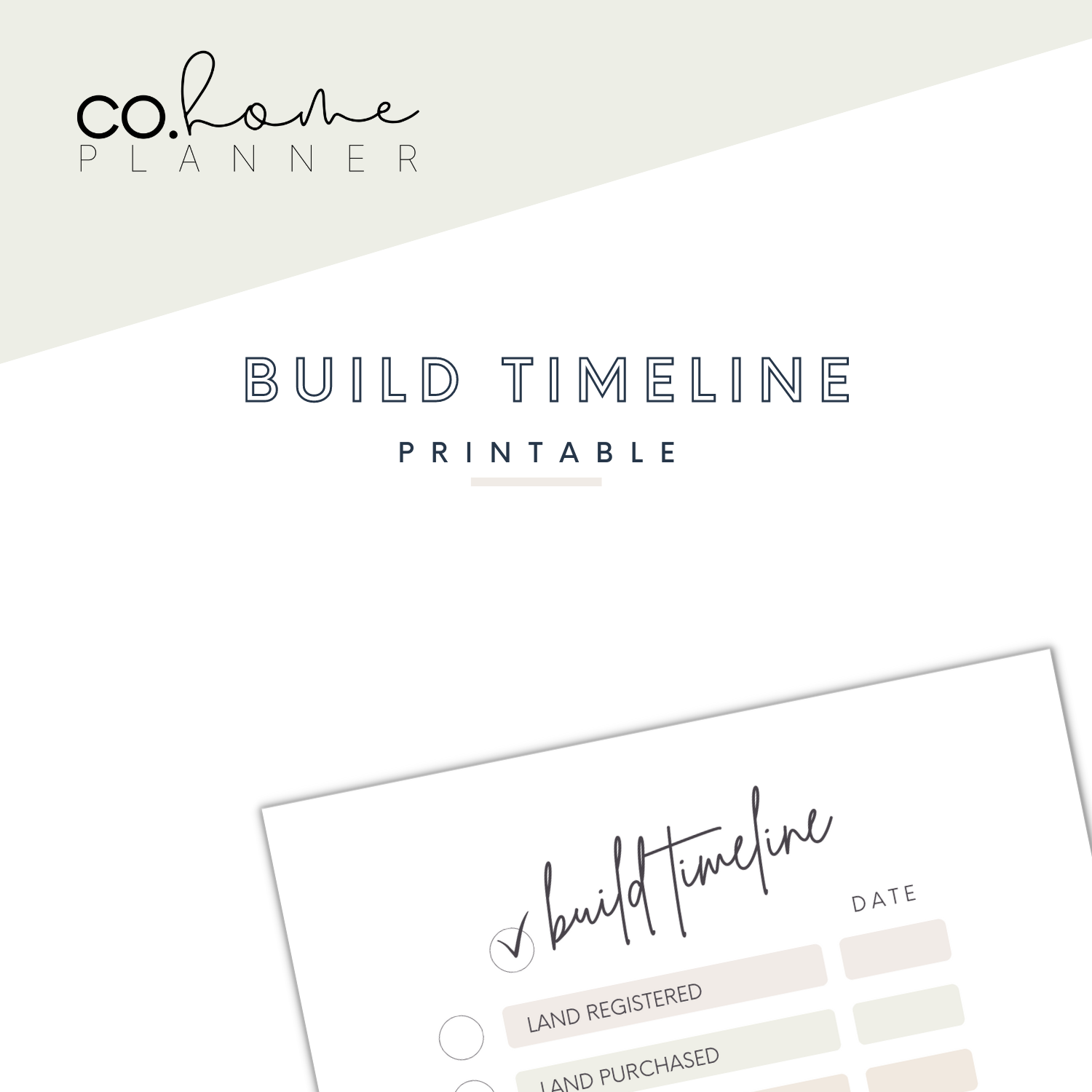 Buildable Timeline Build Timeline | Download + Print – Compass Home and Lifestyle