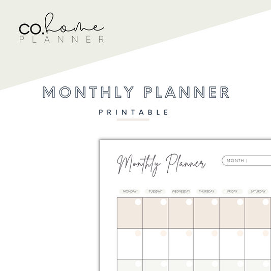 Monthly Planner | Download + Print