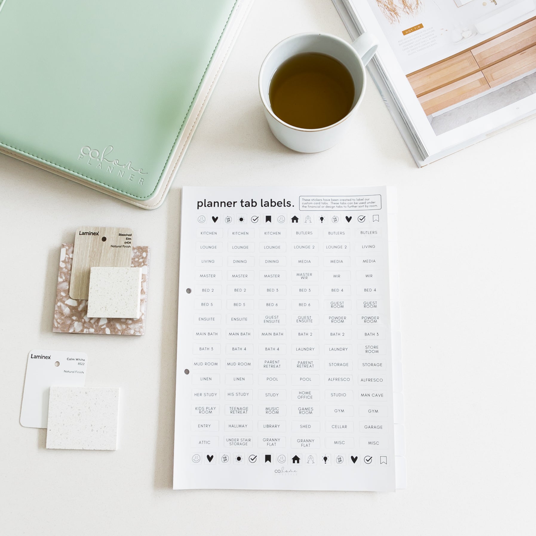 Wall Sticker Tab Room Tabs w/ Sticker Set – Compass Home and Lifestyle