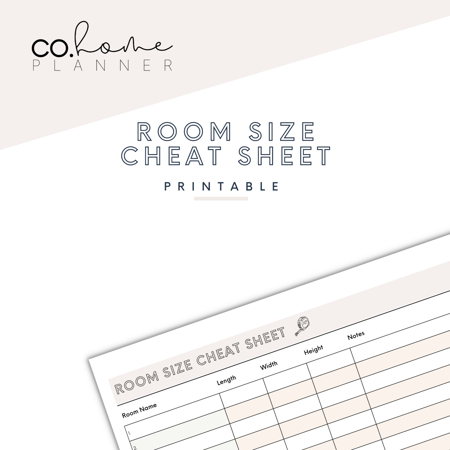 Room Size Cheat Sheet | Download + Print