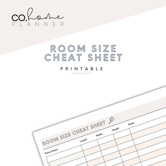 Room Size Cheat Sheet | Download + Print