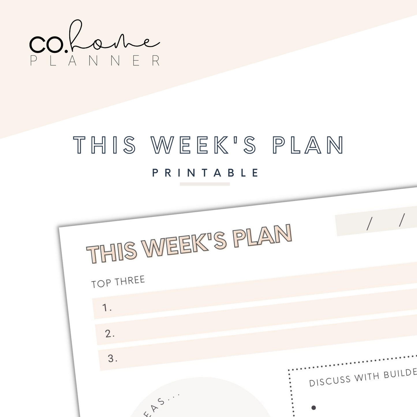 This Week's Plan | Download + Print